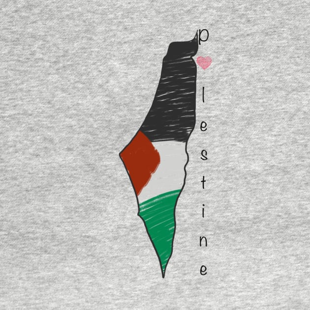 Palestine Map by LilbrownieA